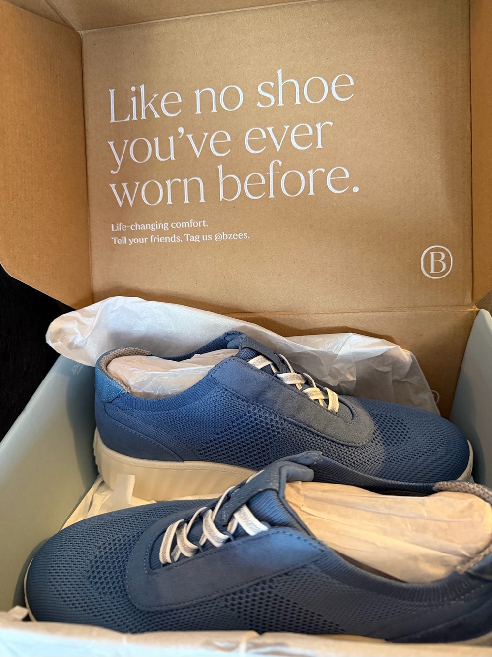 Bzees Unisex  Blue Casual Mesh Sneaker